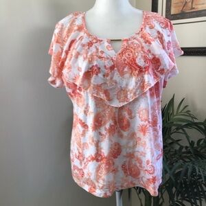 2/$15 Hearts of PalmTop Ruffled Knit  M  2/$15